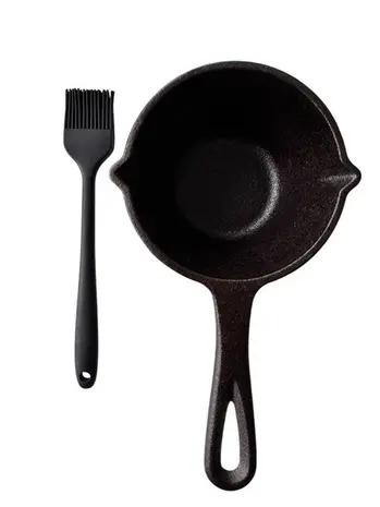 Saus pan met kwast Saus pan met kwast