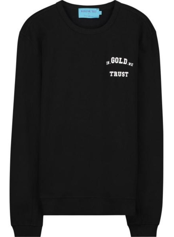 Dagelijks Van streek Stemmen In Gold We Trust - KIDS Basic Sweater Black - Concept R