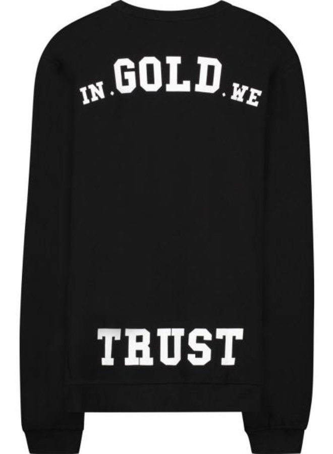 In Gold We Trust KIDS Basic Sweater Black Concept R In Gold We Trust KIDS Basic Hoodie Black Concept R