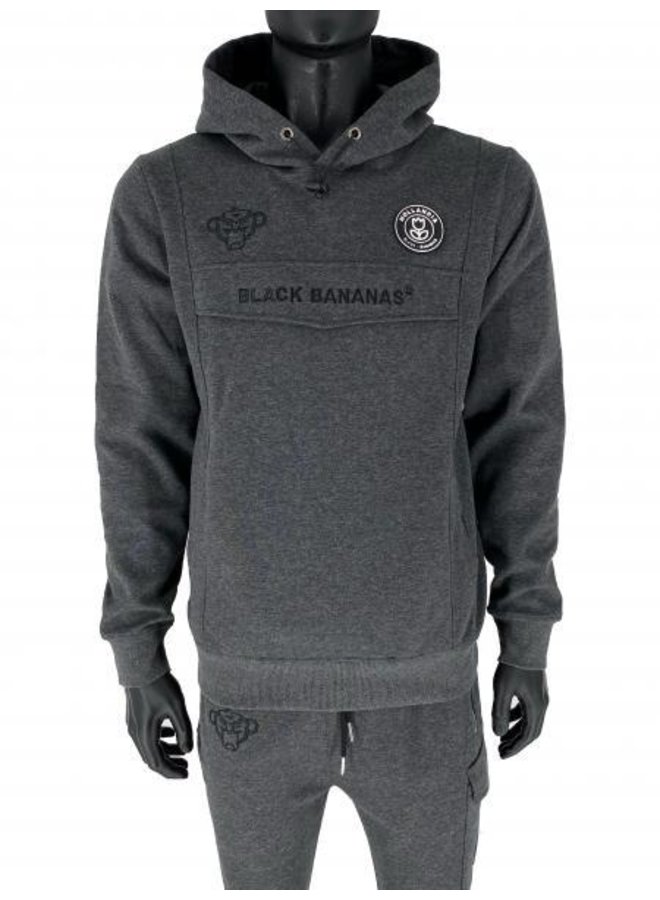 Black Bananas Black Bananas - Anorak Hoodie Grey - Concept R