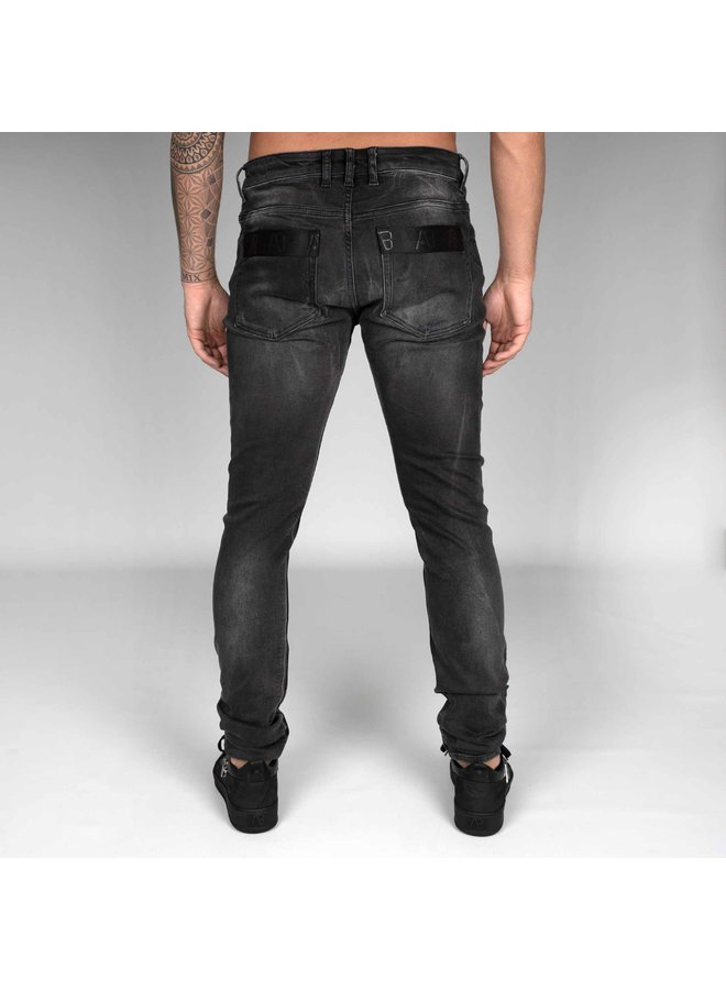 AB Lifestyle - Stretch Jeans Taped Pocket - Donker Grijs