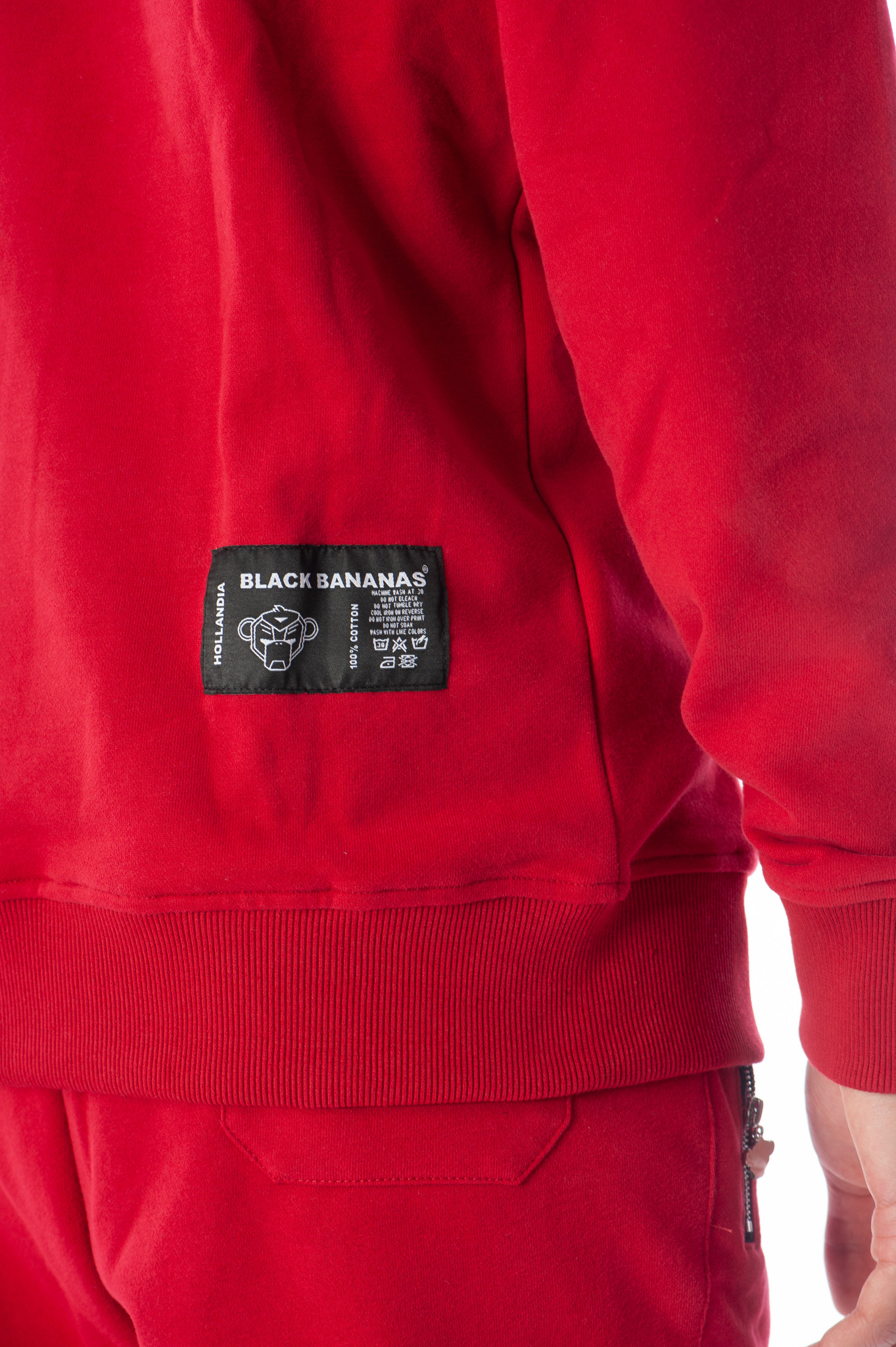 black bananas hoodie red