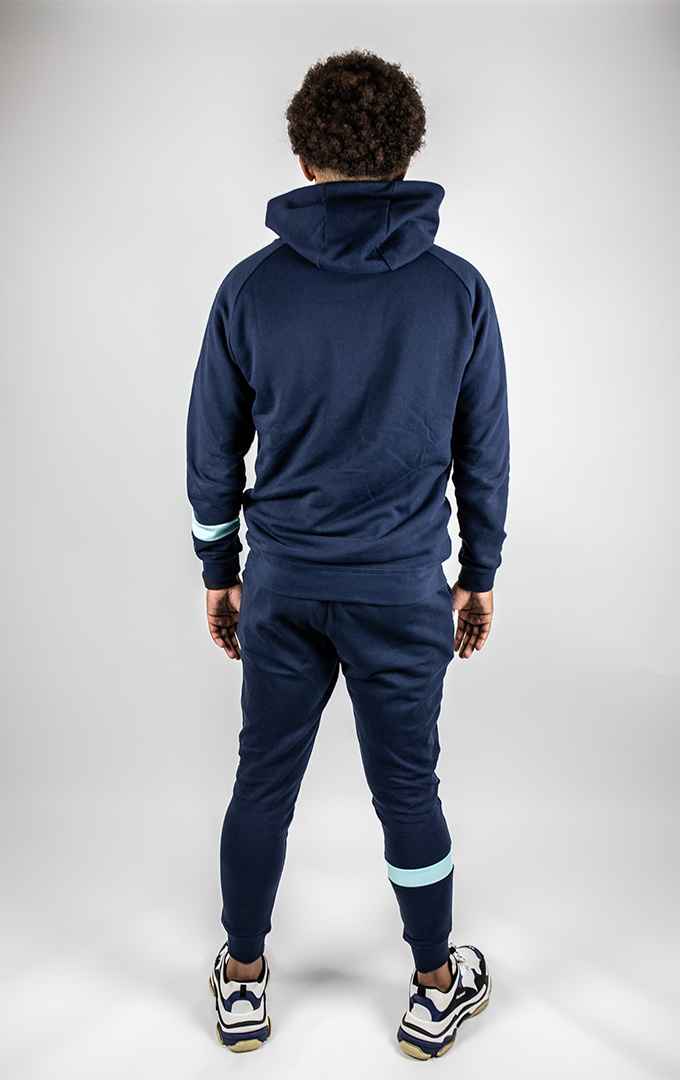 blue jogging suit
