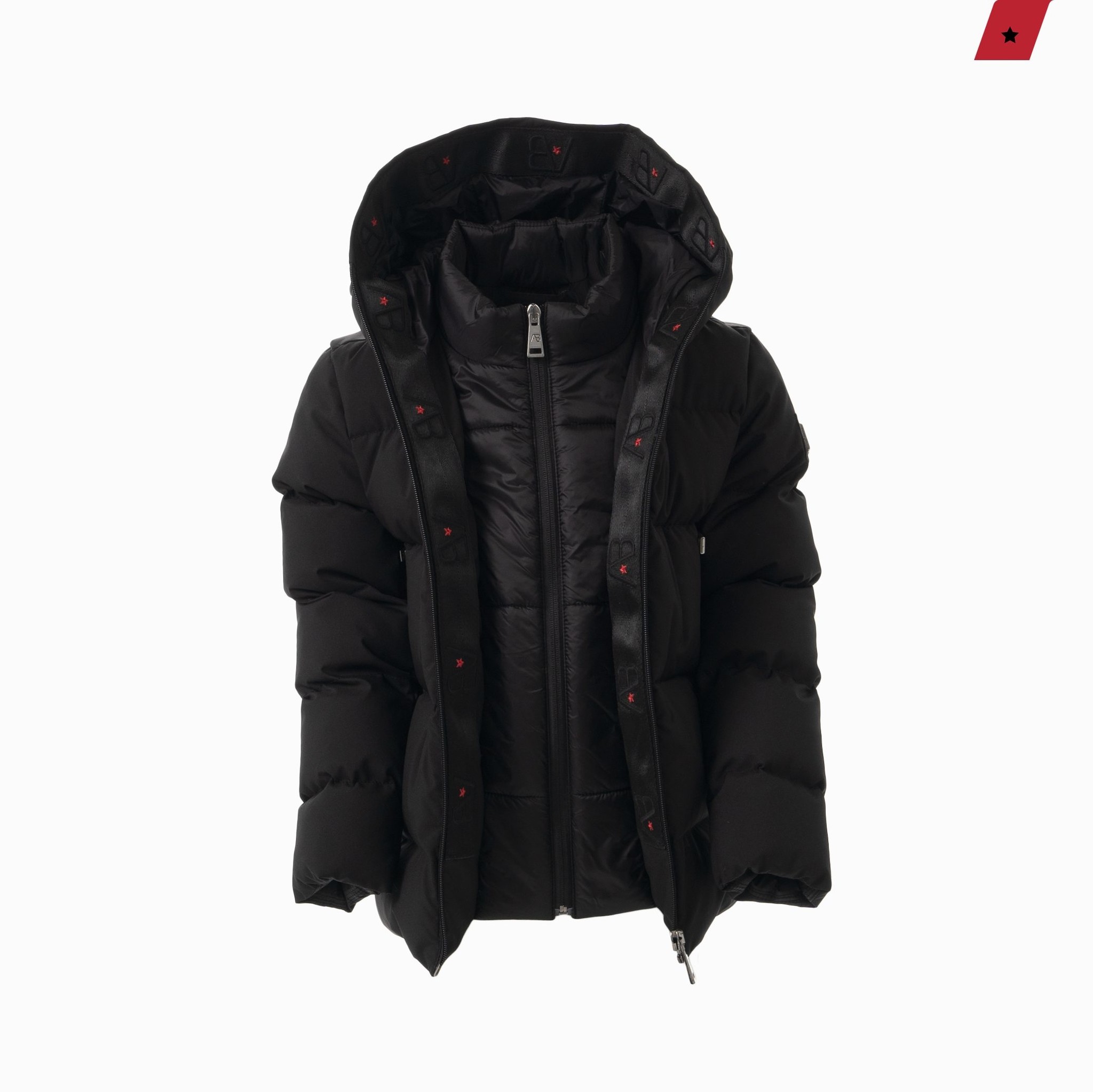 AB Kids - Hooded Down Jacket Black - Concept R