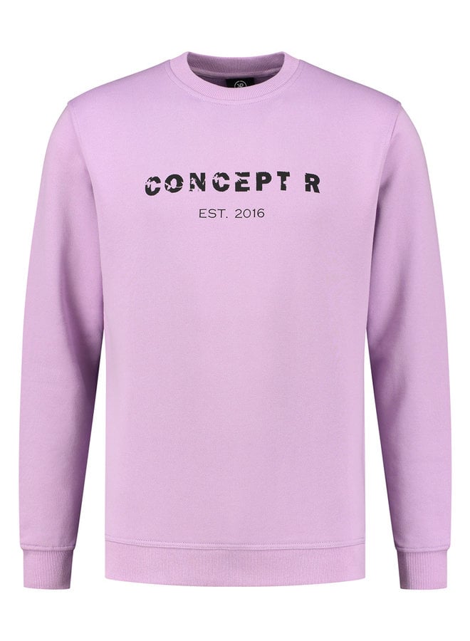 Concept R - Damaged Letters Sweater Purple