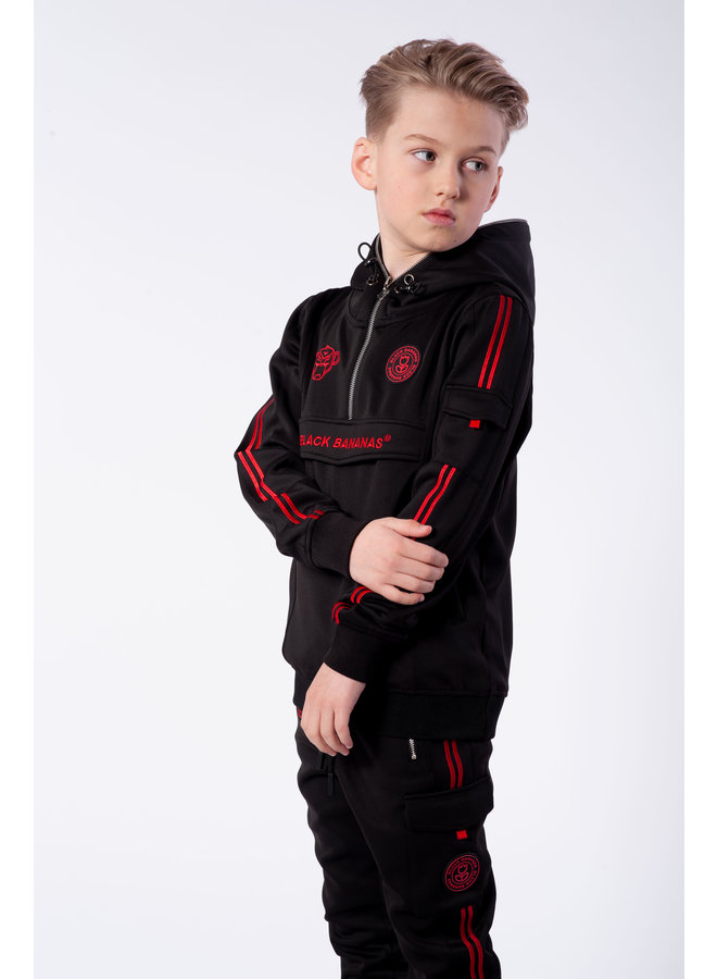 Black bananas trainingspak zwart rood hot sale