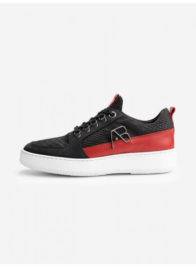 AB LIFESTYLE - FOOTWEAR LEATHER BLACK/RED