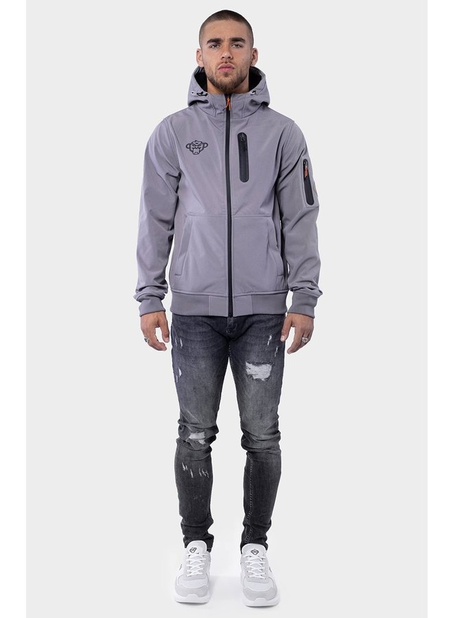 GALLET SOFTSHELL JACKET GREY/ORANGE 