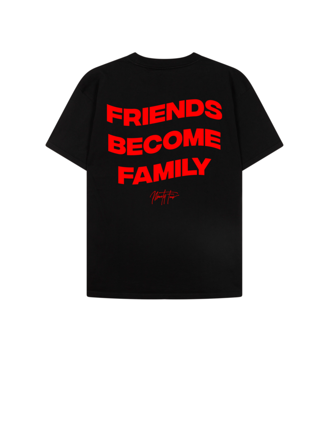 NINETYFOUR - FRIENDS BECOME FAMILY SHIRT BLACK RED