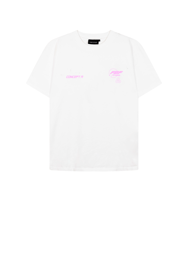 NINETYFOUR - FRIENDS BECOME FAMILY SHIRT WHITE PINK