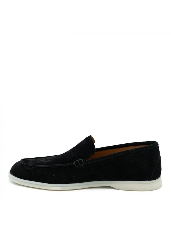 HON - LOAFERS BLACK SUEDE LOW