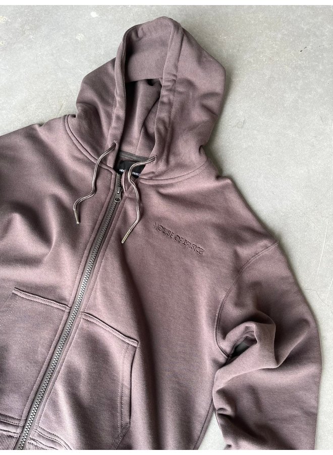 HOUSE OF BASICZ - THE HOODIE ZIPPER TAUPE