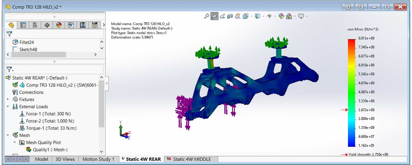 Strength analyses on Cadomotus hilo frame