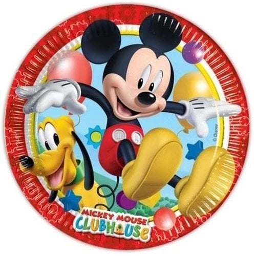 Mickey Mouse 8 kartonnen Mickey Mouse Bordjes - Disney