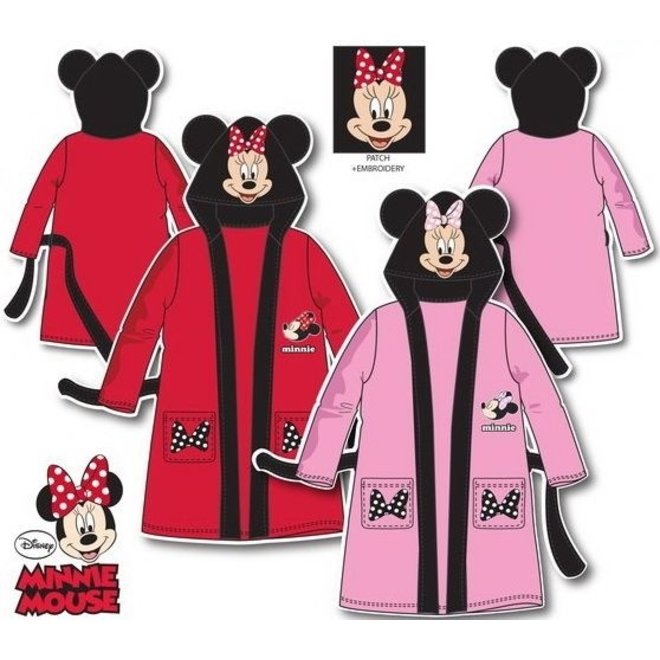 Minnie Mouse Badjas - Maat 128 Rood