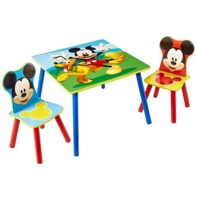 Mickey Mouse Tafel met 2 Stoeltjes - Disney