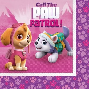 Paw Patrol Paw Patrol Servetten Roze - 20 stuks Paw Patrol Paw Patrol Servetten Roze - 20 stuks