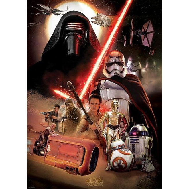 Star Wars VII Characters Montage - XL Poster