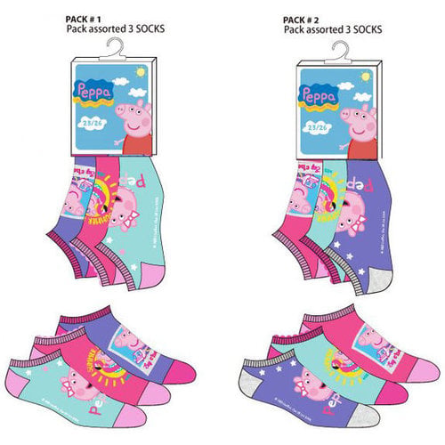 Peppa Pig Peppa Pig Sneakersokken - 3 paar - Maat 31/34 Peppa Pig Peppa Pig Sneakersokken - 3 paar - Maat 31/34