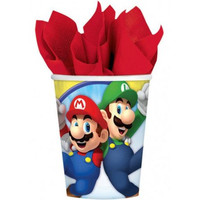 8 Super Mario Bros kartonnen Bekertjes