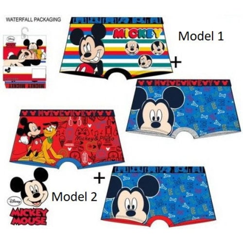 Mickey Mouse Mickey Mouse Boxershort (set van 2) - Maat 116/128 Mickey Mouse Mickey Mouse Boxershort (set van 2) - Maat 116/128
