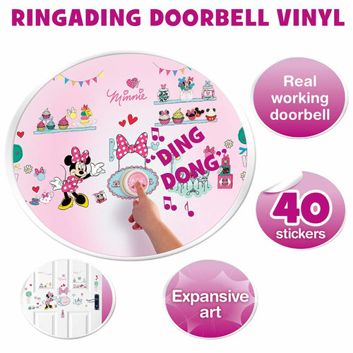 Minnie Mouse Minnie Mouse Deurbel met 40 Muurstickers - WorldsApart Minnie Mouse Minnie Mouse Deurbel met 40 Muurstickers - WorldsApart