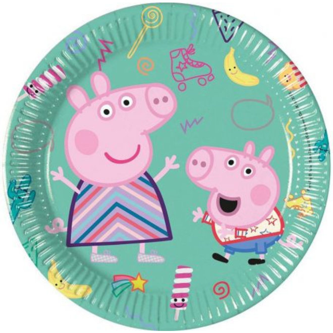 Peppa Pig Gebaksbordjes - 8 stuks