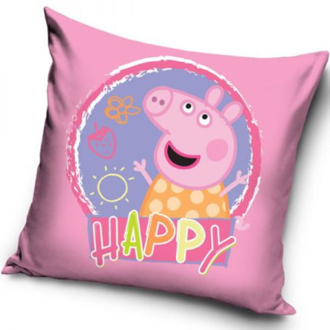 Peppa Pig Kussen - Happy