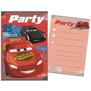 Disney Cars Disney Cars Uitnodigingen Kinderfeestje - 5 stuks Disney Cars Disney Cars Uitnodigingen Kinderfeestje - 5 stuks