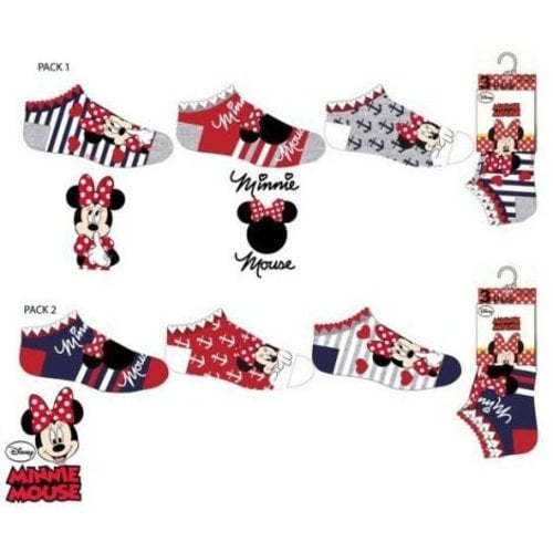 Minnie Mouse Minnie Mouse Sneakersokken - 3 paar Minnie Mouse Minnie Mouse Sneakersokken - 3 paar