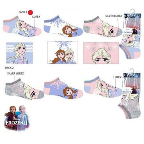 Frozen Disney Frozen Sneakersokken - 3 paar - Maat 31/34 Frozen Disney Frozen Sneakersokken - 3 paar - Maat 31/34