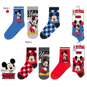 Mickey Mouse Mickey Mouse Sokken - 3 paar - Maat 31/34 Mickey Mouse Mickey Mouse Sokken - 3 paar - Maat 31/34