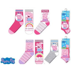 Peppa Pig Peppa Pig Sokken - 3 paar - Maat 31/34 Peppa Pig Peppa Pig Sokken - 3 paar - Maat 31/34
