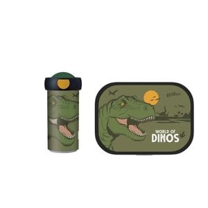 Dinosaurus / Jurassic World Dinosaurus Lunchset: Broodtrommel met Schoolbeker - Mepal Dinosaurus / Jurassic World Dinosaurus Lunchset: Broodtrommel met Schoolbeker - Mepal