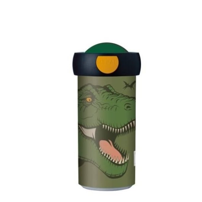 Dinosaurus Lunchset: Broodtrommel met Schoolbeker - Mepal
