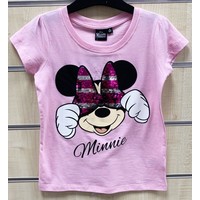 Minnie Mouse Paillettten T-Shirt - Roze - Maat 98