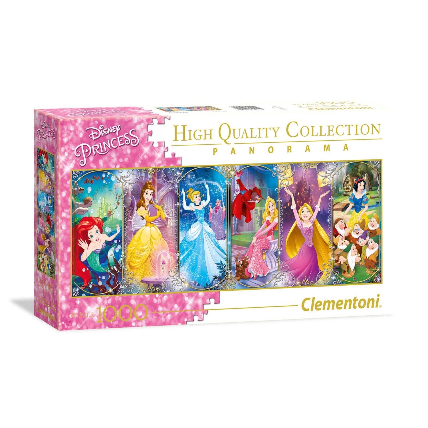vlinder leven spiritueel Disney Princess Panorama Puzzel- 1000 stukjes - Clementoni - 123Kinderwinkel