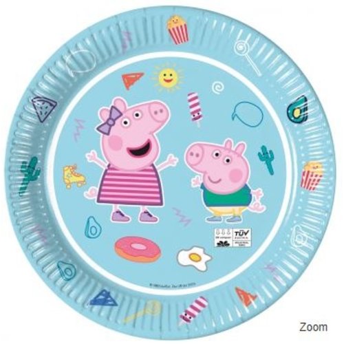 Peppa Pig 8 Peppa Pig Feestbordjes - Eco Friendly
