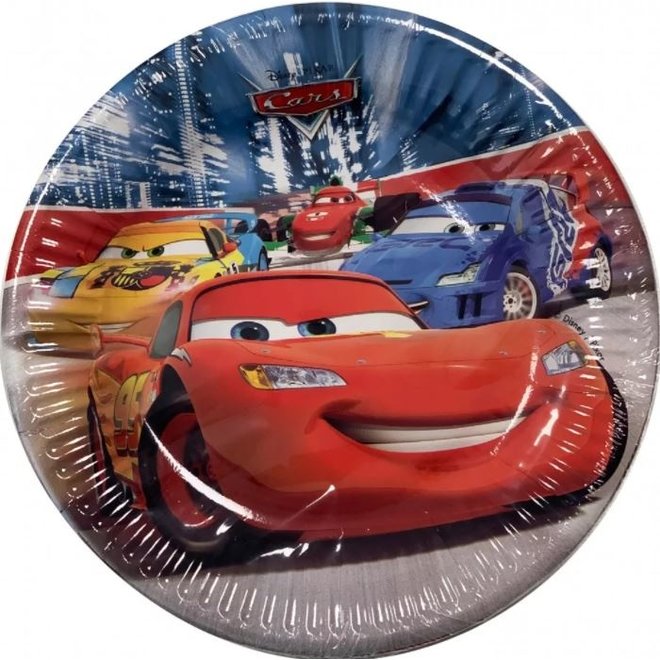 8 Kartonnen Disney Cars Gebaksbordjes - 19,5 cm