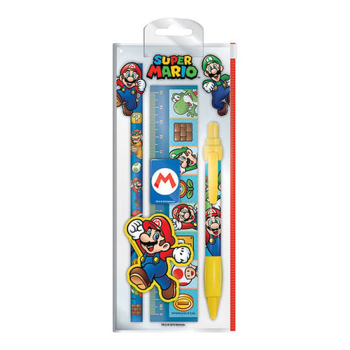 Super Mario Super Mario Bros Stationary Set - 5 Delig Super Mario Super Mario Bros Stationary Set - 5 Delig
