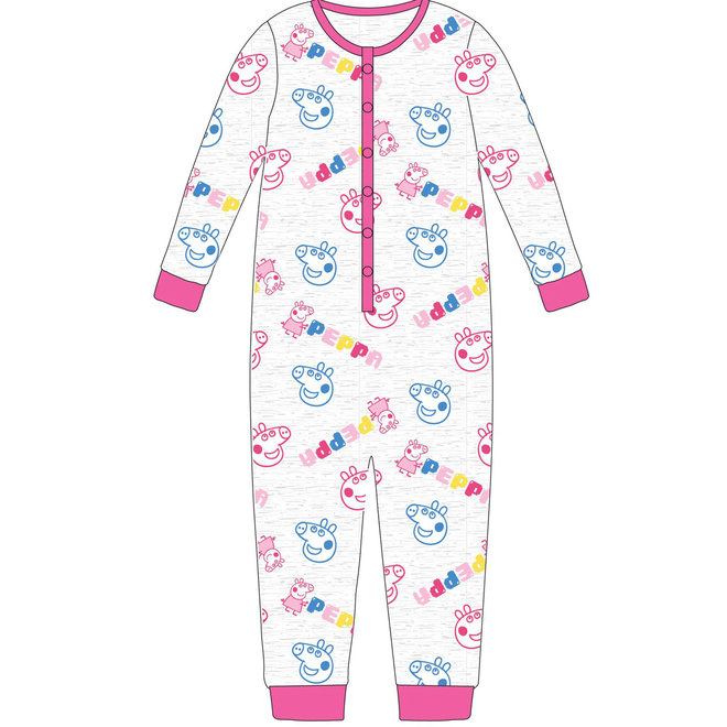Peppa Pig Pyjama / Onesie / Jumpsuit - Maat 122/128