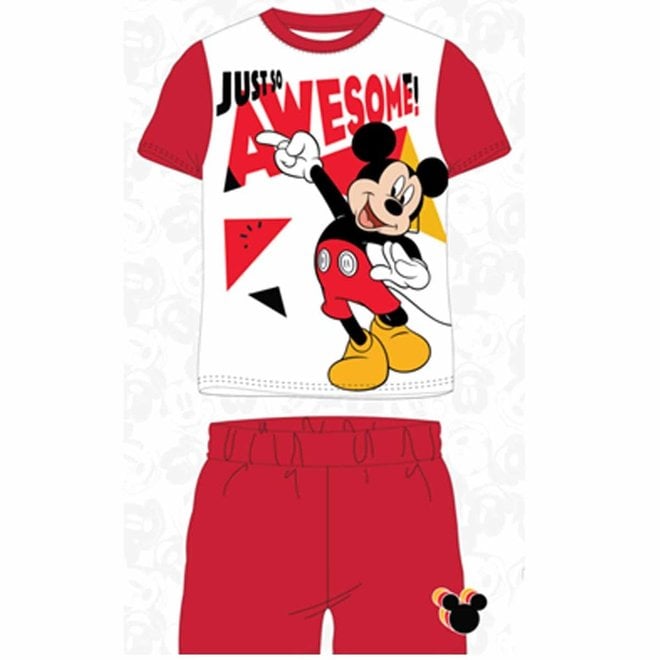 Mickey Mouse Shortama - Wit/Rood