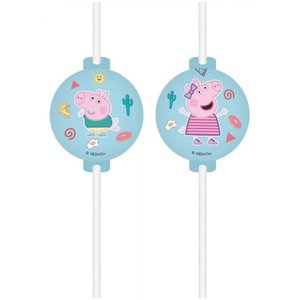 Peppa Pig Peppa Pig Rietjes Papier - 4 stuks