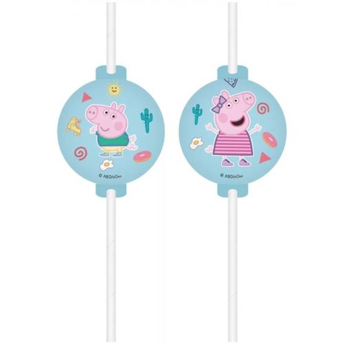 Peppa Pig Peppa Pig Rietjes Papier - 4 stuks