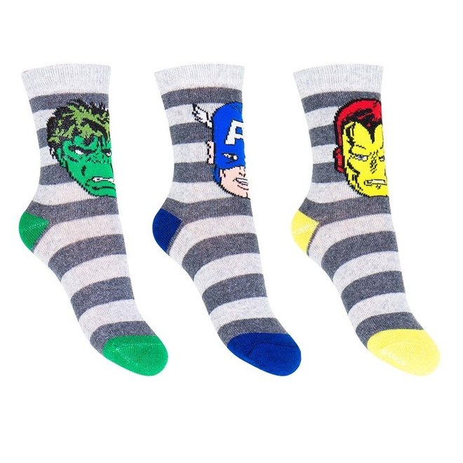 Avengers Sokken Stripe - 3 paar - Maat 23/26