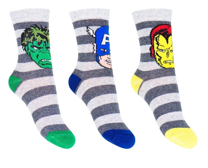 Zeemeeuw Mooi Emulatie Avengers Sokken Stripe - 3 paar - 123Kinderwinkel