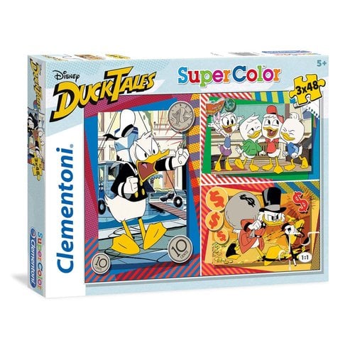Donald Duck Duck Tales 3 in 1 Puzzel - 3 x 48 stukjes - Clementoni Donald Duck Duck Tales 3 in 1 Puzzel - 3 x 48 stukjes - Clementoni