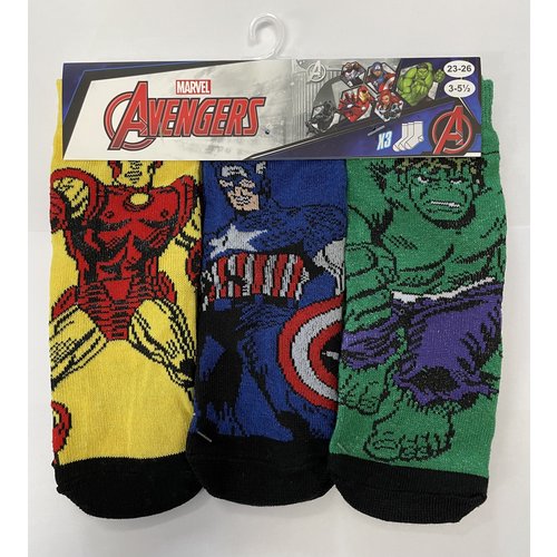 Avengers Avengers Sokken - 3 paar - Maat 23/26 Avengers Avengers Sokken - 3 paar - Maat 23/26