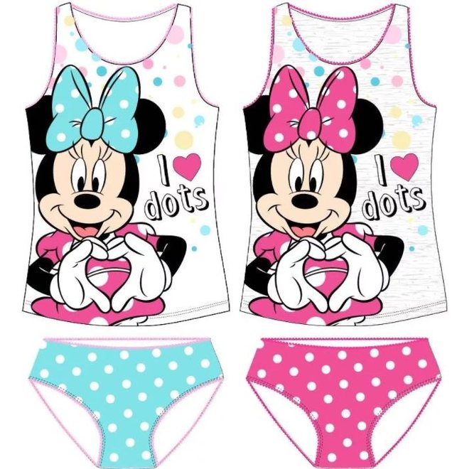 Minnie Mouse Ondergoed (2 sets) - Dots - Maat 128/134