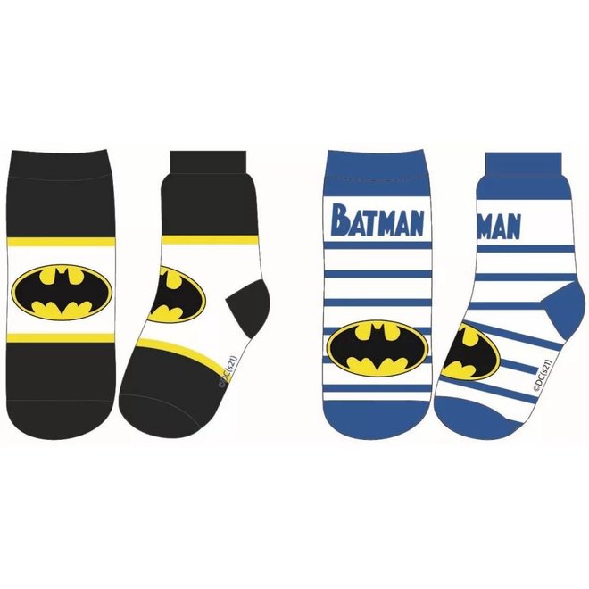 Batman Kindersokken - 2 paar - Maat 23/26